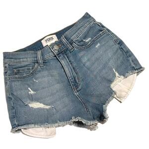 NWOT PINK VICTORIA'S SECRET Distressed High Rise FRAYED Cut Off Jean Shorts 2